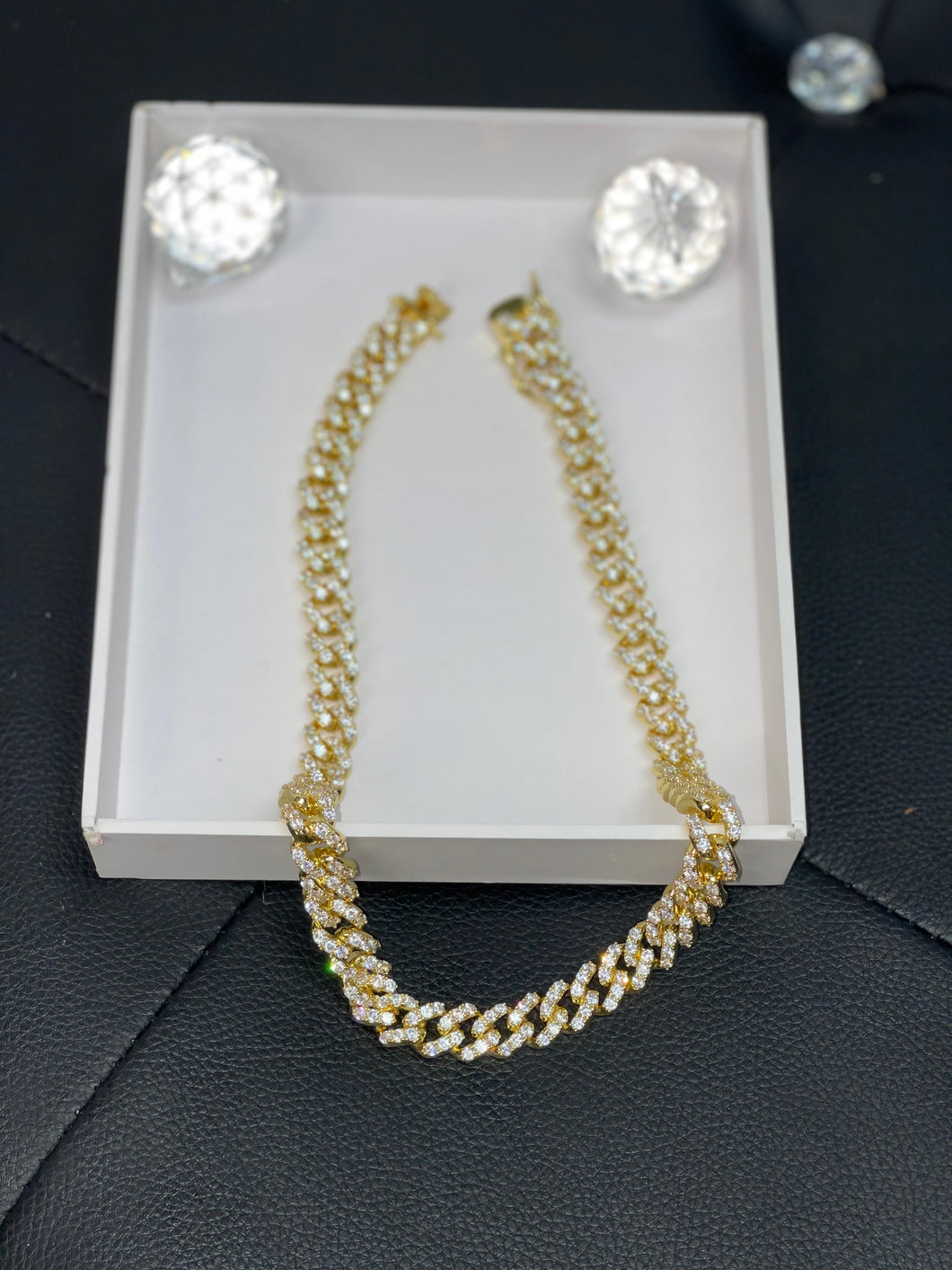 Gold bling necklace